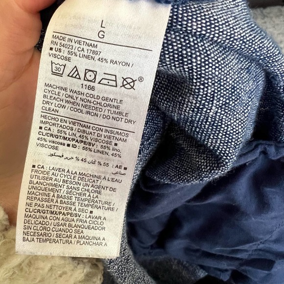 Old Navy large lightweight loose fitting linen blend beach pants - Picture 2 of 9